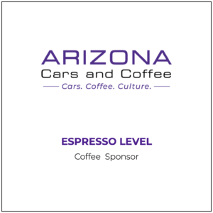 Espresso Coffee Sponsor for Arizona Cars and Coffee Best of Cars and Coffee event in Phoenix, Arizona.