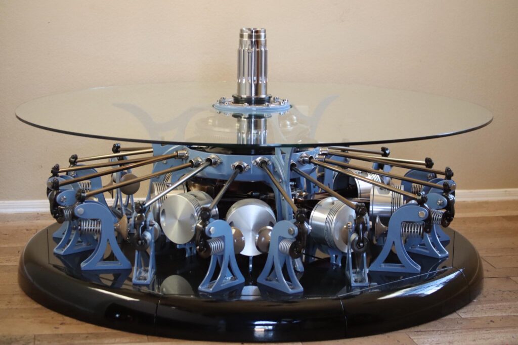 Where engineering meets artistry. Transforming engine components into stunning, innovative furniture pieces. Located in Phoenix, AZ.