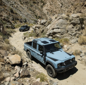 Ineos Grenadier Arrowhead off-road vehicles in Arizona.