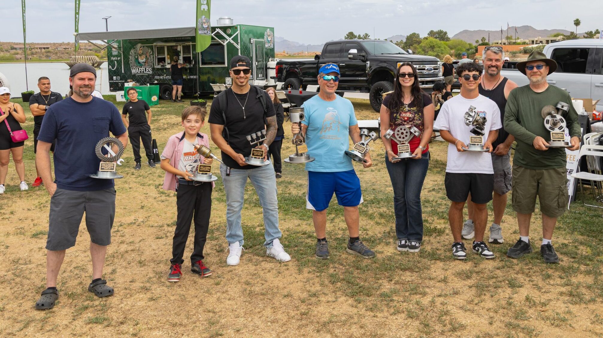 automotive art Phoenix Arizona Art of Combustion handcrafted trophies Best of Arizona Cars and Coffee Fountain Hills